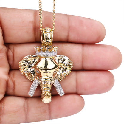 Hip Hop Elephant King Pendant