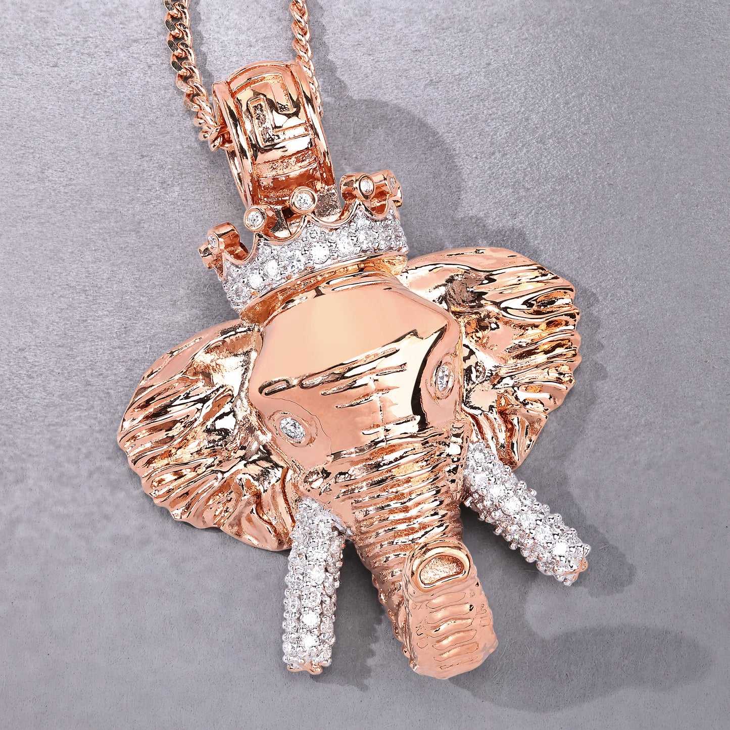 Hip Hop Elephant King Pendant
