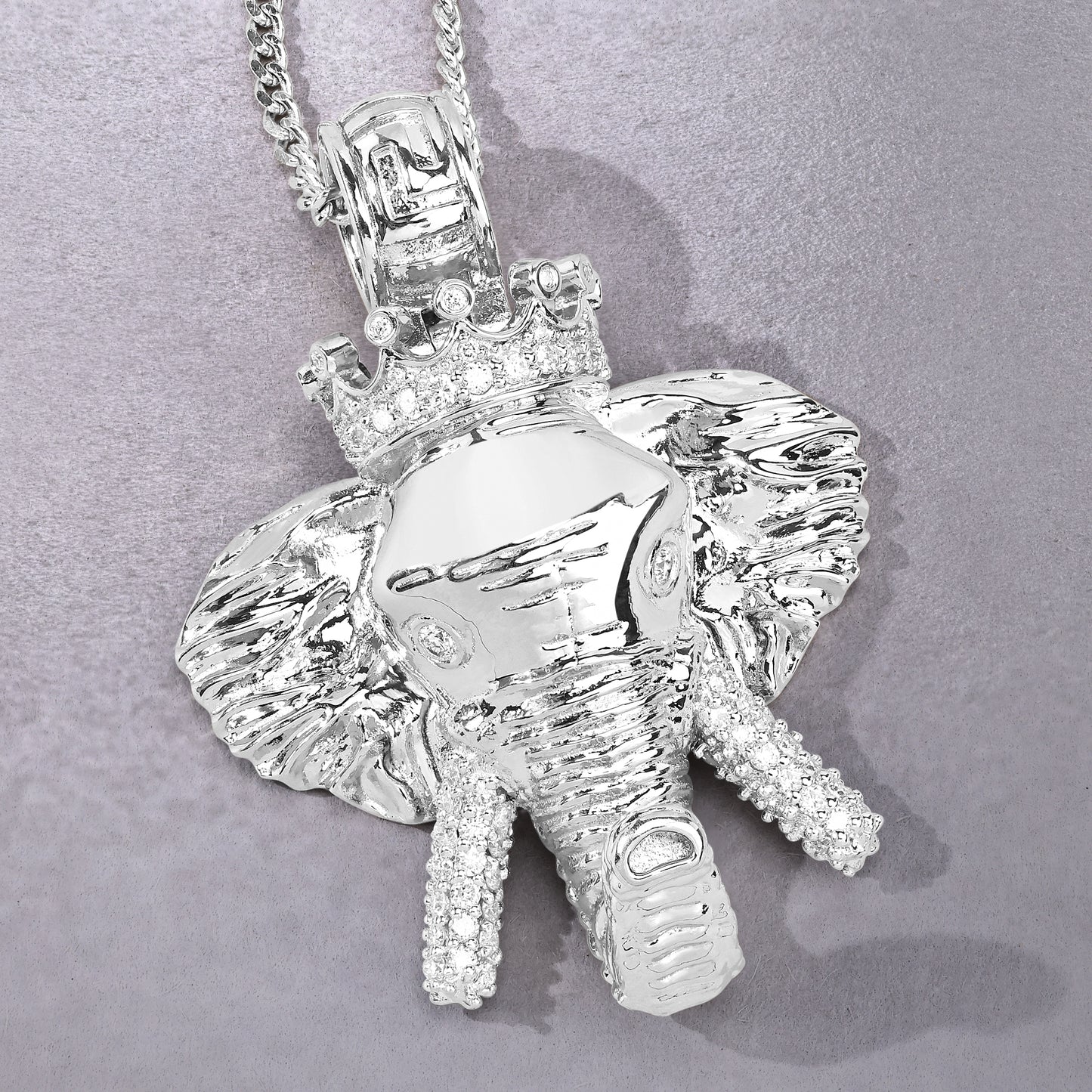 Hip Hop Elephant King Pendant