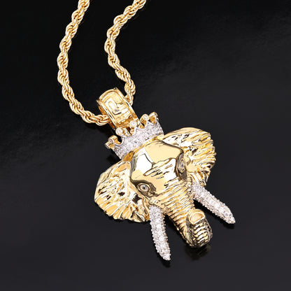 Hip Hop Elephant King Pendant