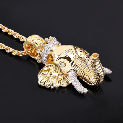 Hip Hop Elephant King Pendant