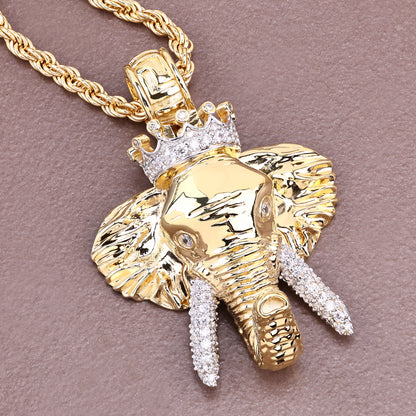 Hip Hop Elephant King Pendant