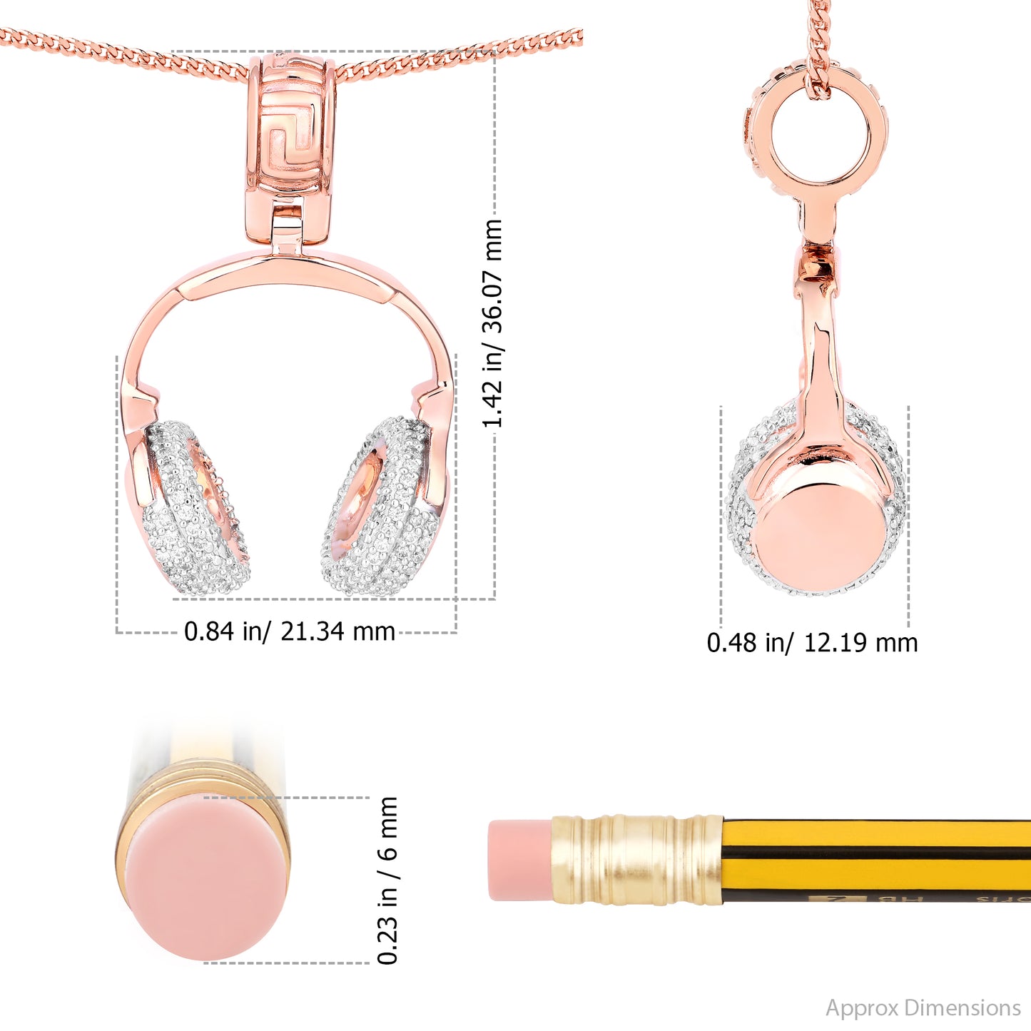 DJ Music Headphone Pendant