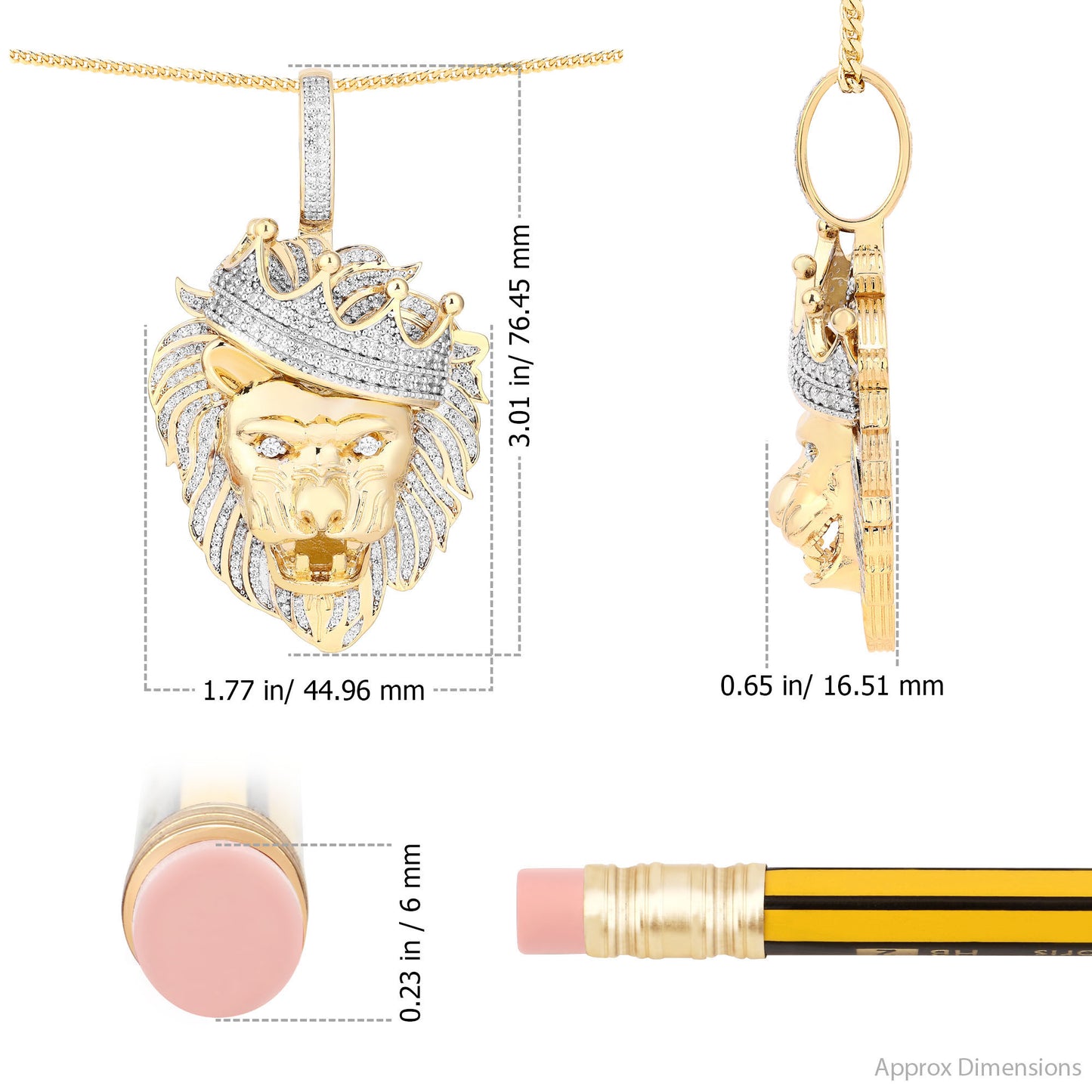 King of the Jungle Lion Pendant
