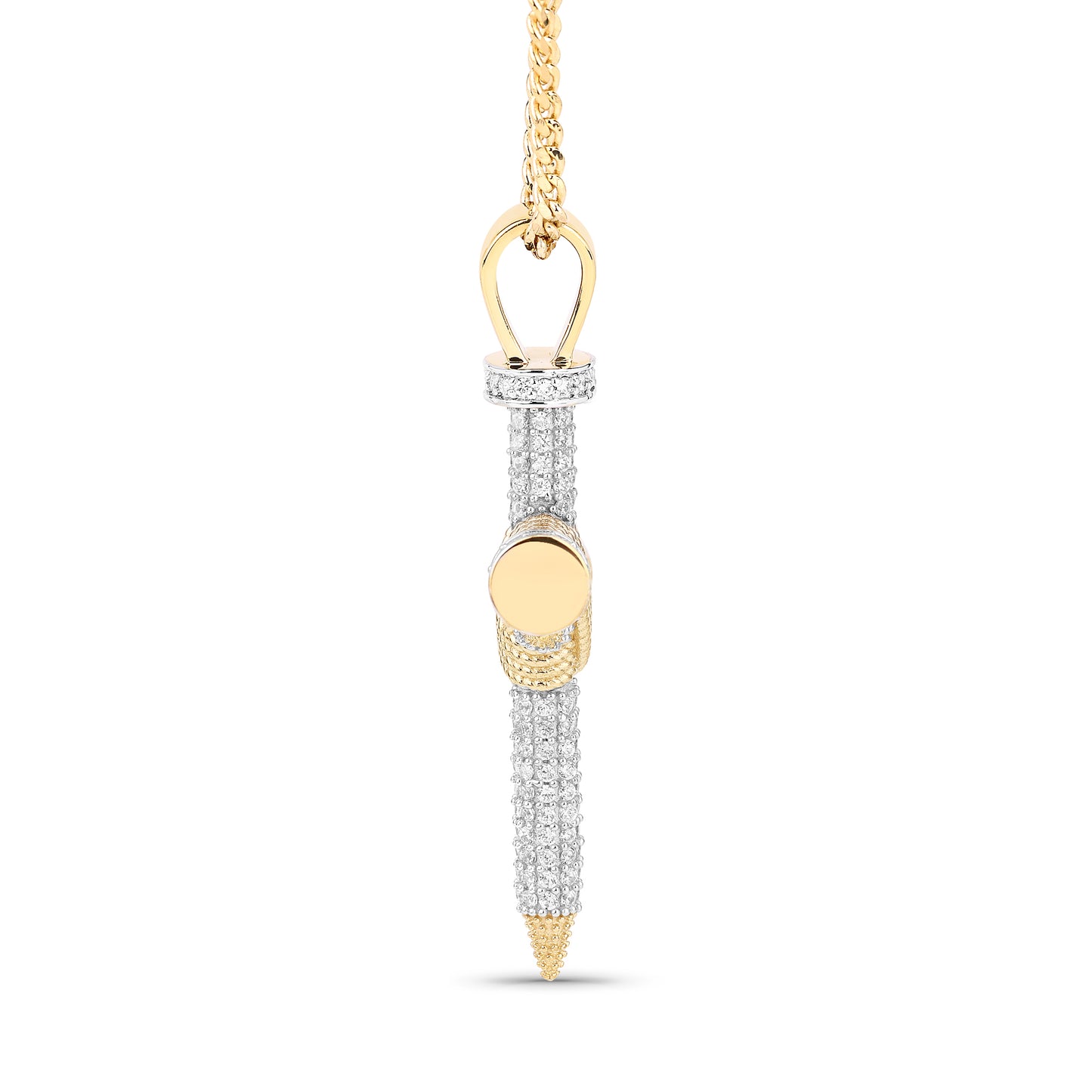 Double Nail Cross X Pendant