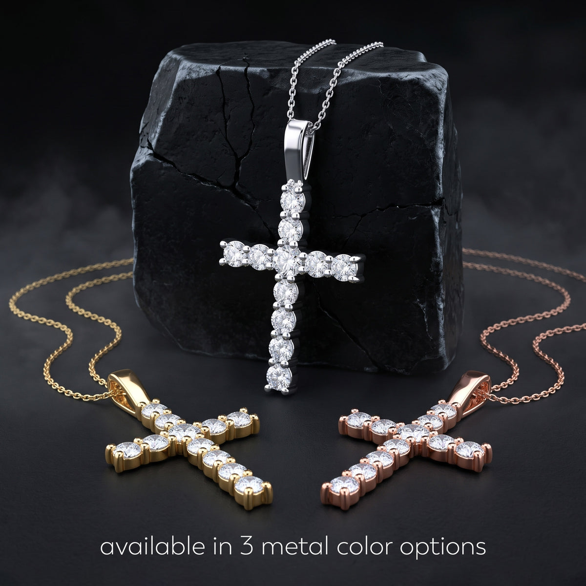 Single Row Cross Pendant