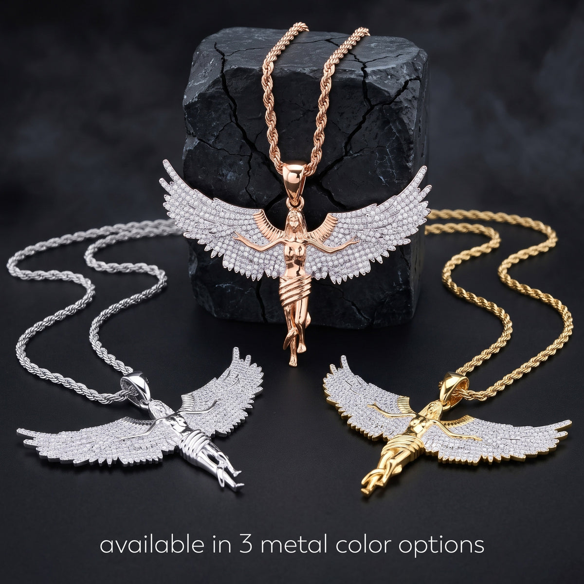 Soaring Angel Wings Pendant